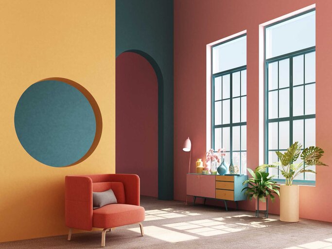 farbenfrohes Interior Design | © Adobe Stock/Jokiewalker