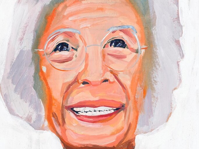 Gemälde einer lächelnden, älteren Frau. | © SHINICHI IMANAKA, Getty Images