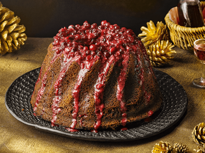 Der Rotwein-Schokladenkuchen mit Wildpreiselbeeren von Starkoch Johann Lafer. | © Jan Brettschneider