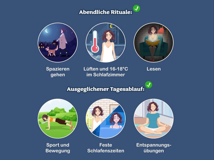 Abendliche Rituale und ein geregelter Tagesablauf fördern gesunden Schlaf. | © Lifeline.de
