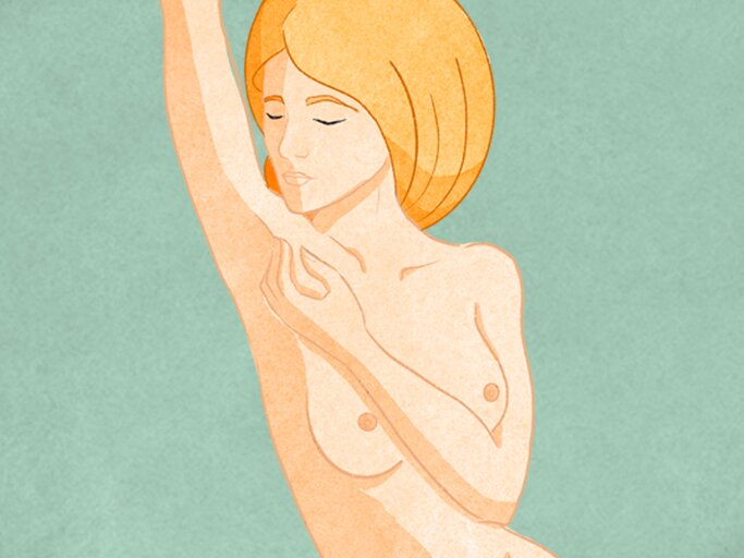 Frau tastet ihre Achselhöhlen ab | © Funke Digital